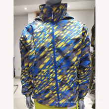 Factory Fashion allover printing men outdoor waterproof jackets